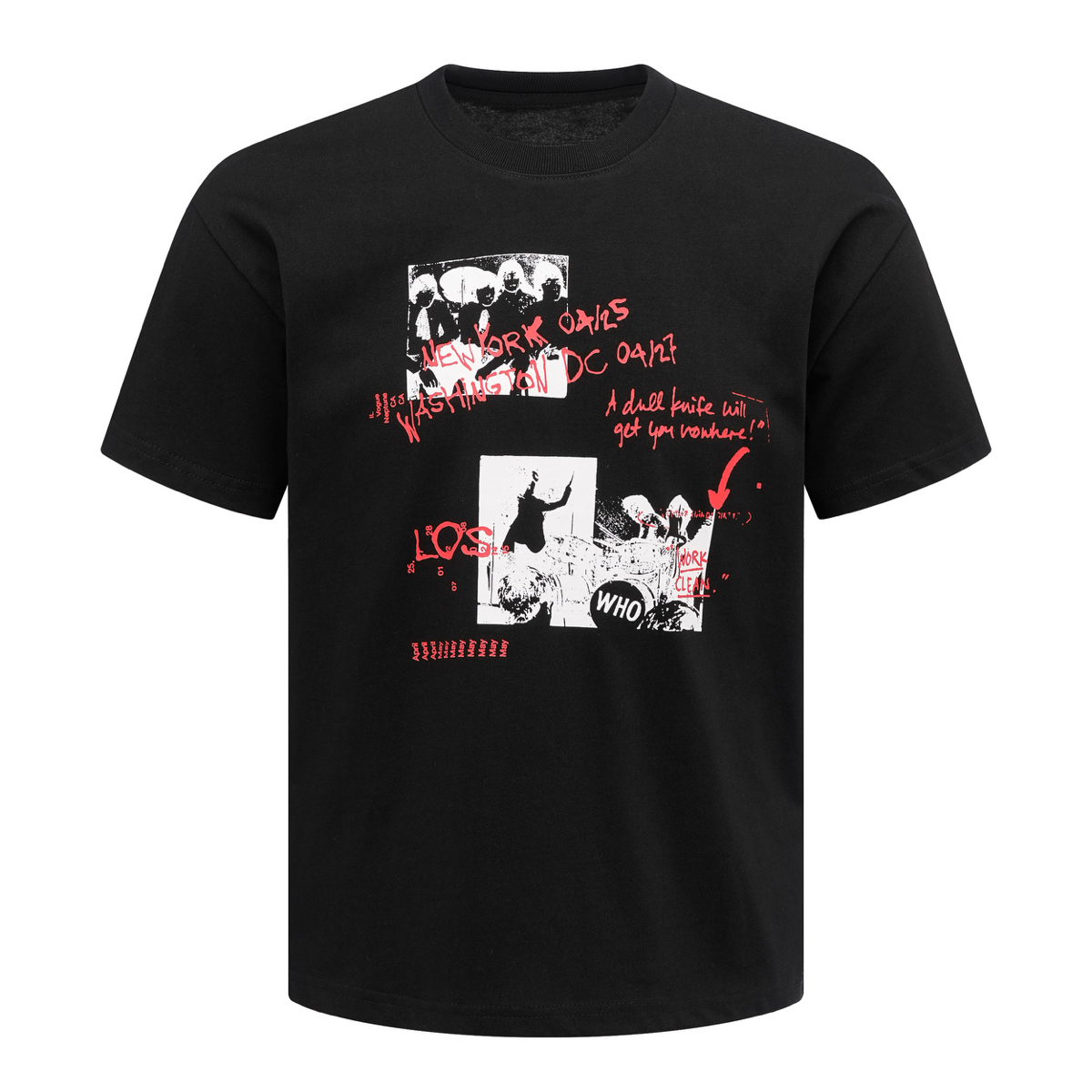 Focus Storm American Vintage Portrait Print Unisex Loose Summer Round Neck High-Street Trendy Brand Versatile Casual Short Sleeve T-Shirt 97601# zx - Focus Storm